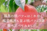 福島の桃パフェはこれだ！福島県民も並ぶ桃パフェ4選食べ比べてみました。